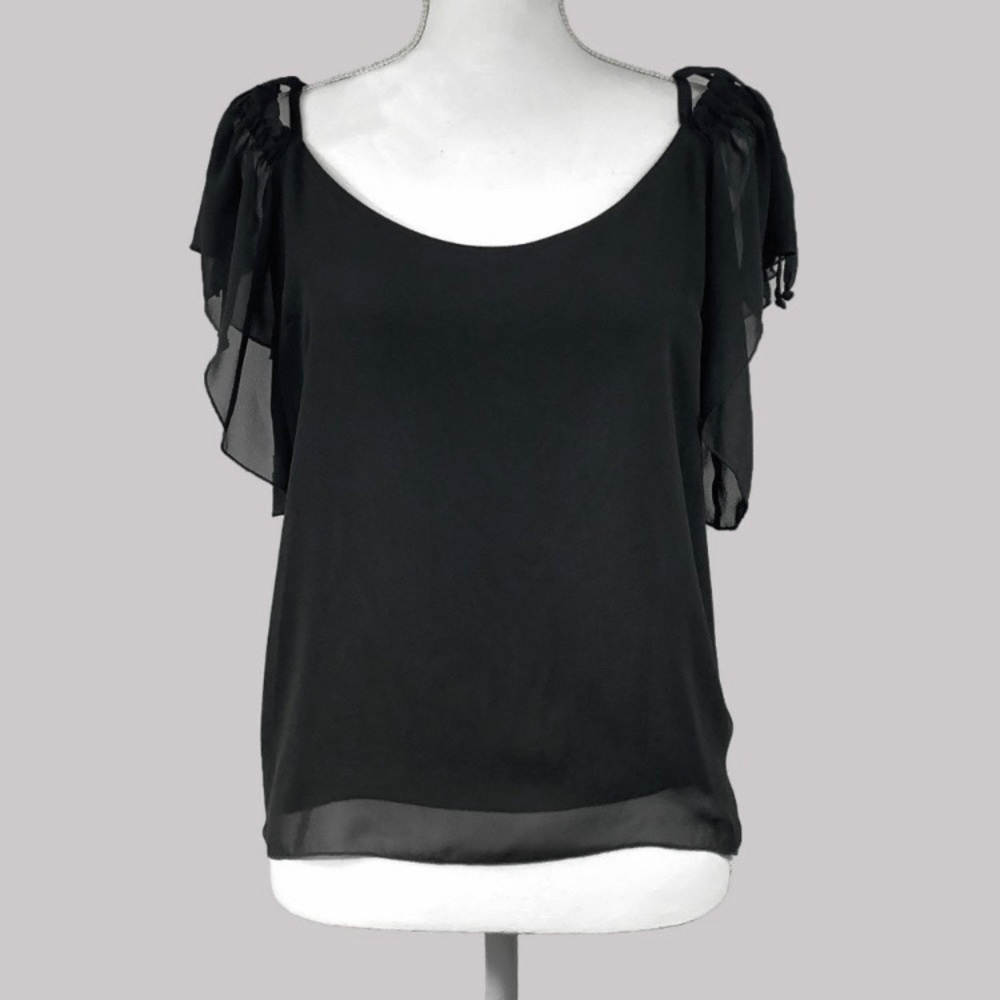 Paolo Casalini Sheer Cold Shoulder Top